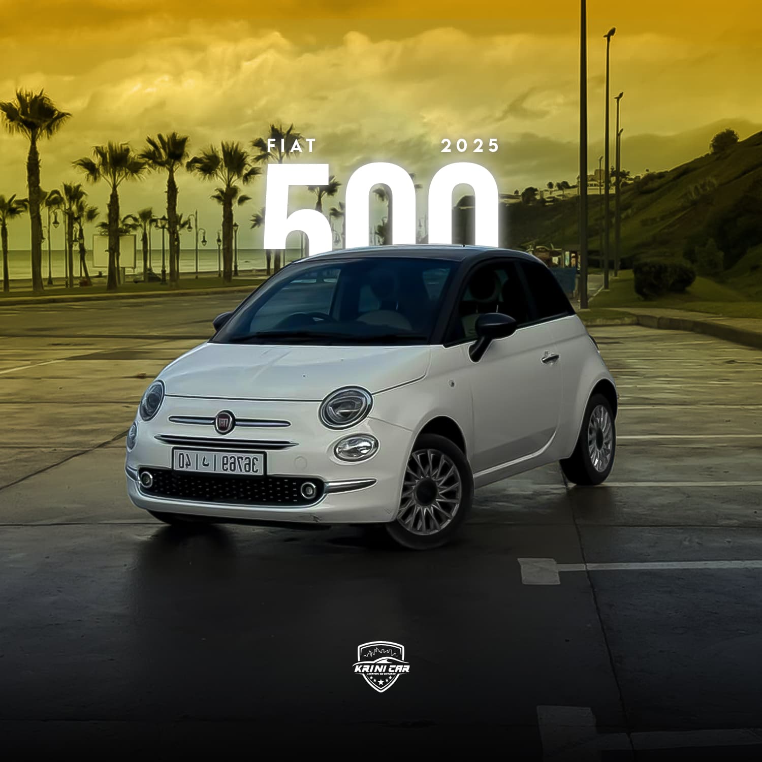 Fiat 500 rental car Tangier Morocco
