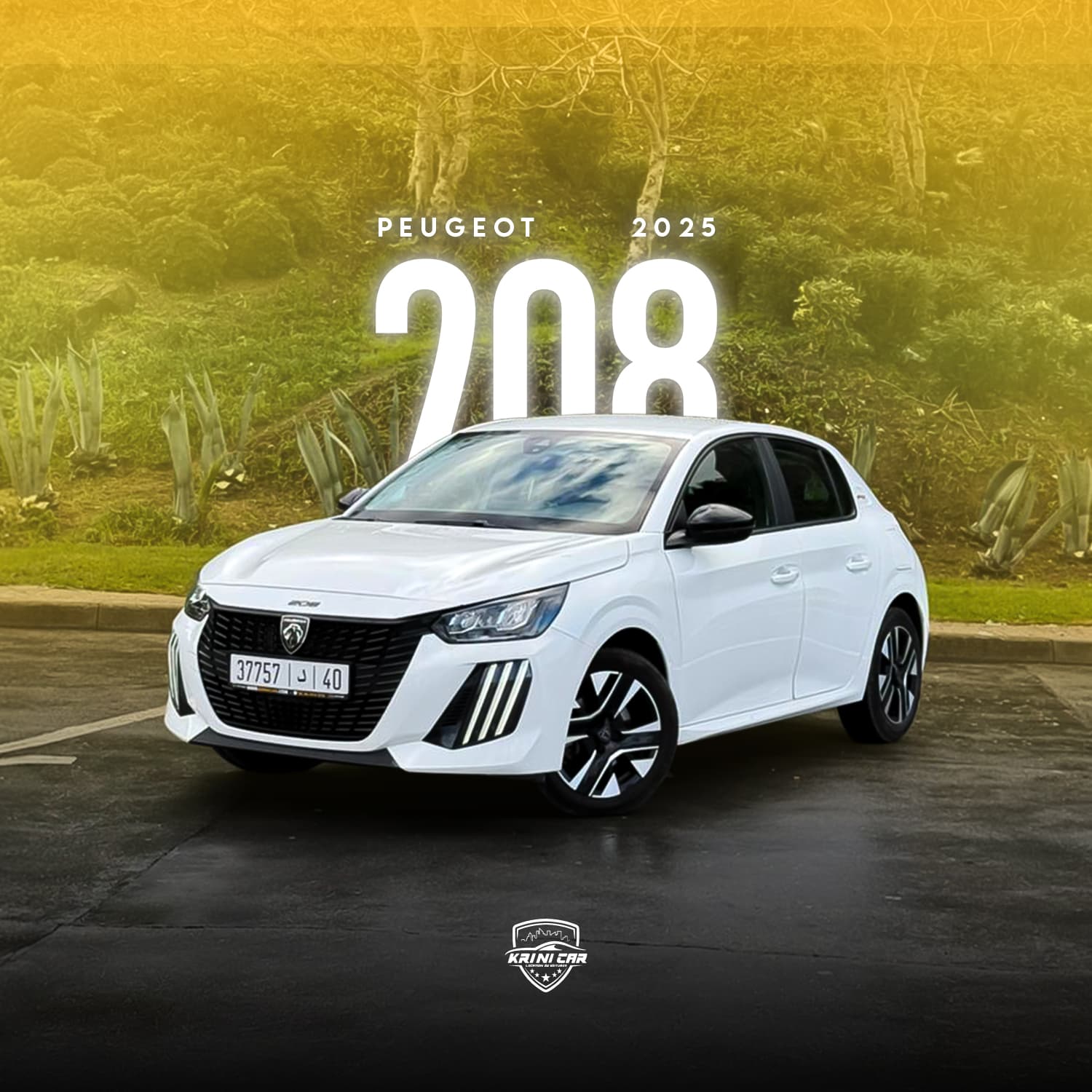 Peugeot 208 rental car Tangier Morocco